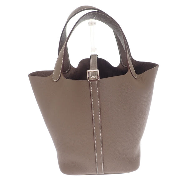 エルメス HERMES ピコタンロックMM ハンドバッグ トリヨンクレマンス エトゥープ シルバー金具 レディース【中古】【SAランク】