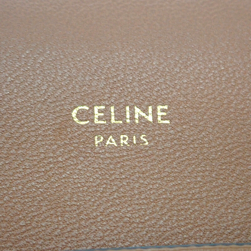 セリーヌ CELINE モバイルポーチ 10G332CQD ショルダーバッグ ラムスキン トリオンフキャンバス タン レディース【中古】【Aランク】