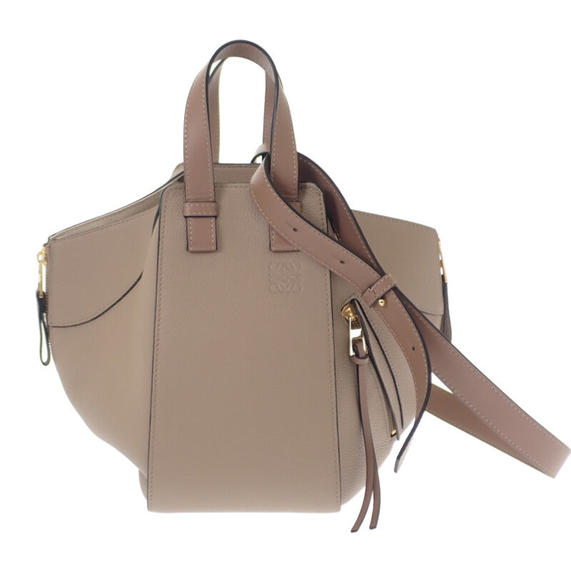 ロエベ LOEWE ハンモックバッグ スモール A538S35X51 2WAYバッグ ハンドバッグ ショルダーバッグ ソフトグレインカーフ サンド ゴールド金具 レディース【中古】【Aランク】