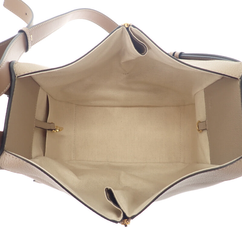 ロエベ LOEWE ハンモックバッグ スモール A538S35X51 2WAYバッグ ハンドバッグ ショルダーバッグ ソフトグレインカーフ サンド ゴールド金具 レディース【中古】【Aランク】