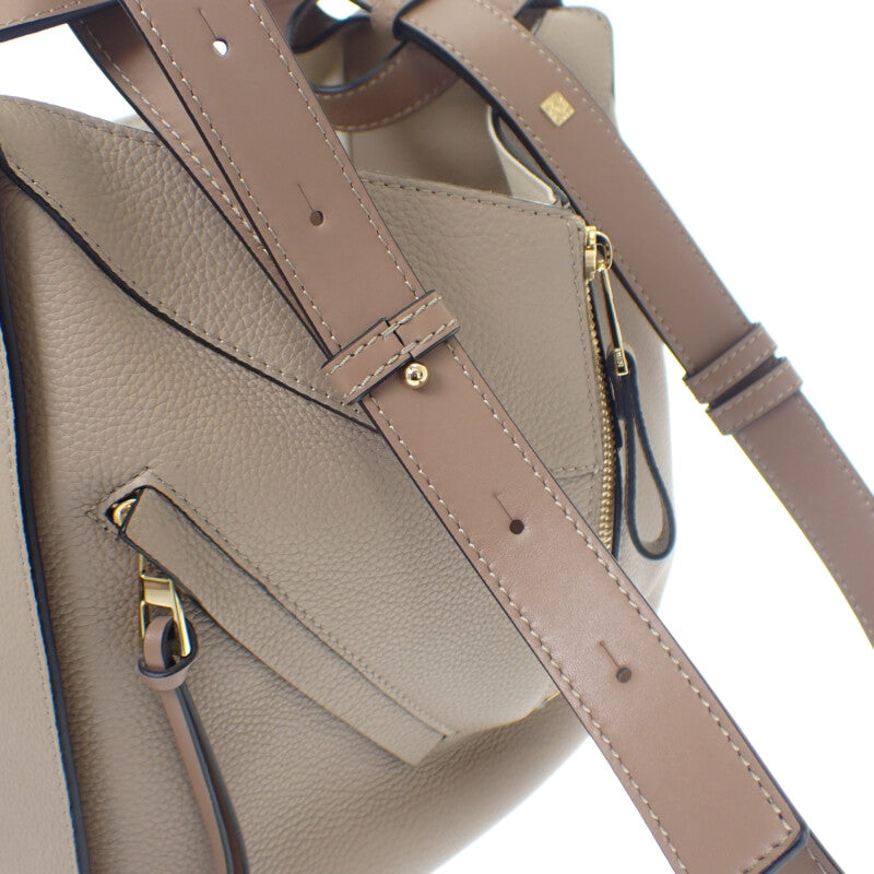 ロエベ LOEWE ハンモックバッグ スモール A538S35X51 2WAYバッグ ハンドバッグ ショルダーバッグ ソフトグレインカーフ サンド ゴールド金具 レディース【中古】【Aランク】