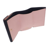 ルイヴィトン LOUIS VUITTON ポルトフォイユ･ロックミニ M80984 三つ折り財布 グレインカーフレザー ノワール クレーム ピンク ゴールド金具 レディース【中古】【Aランク】