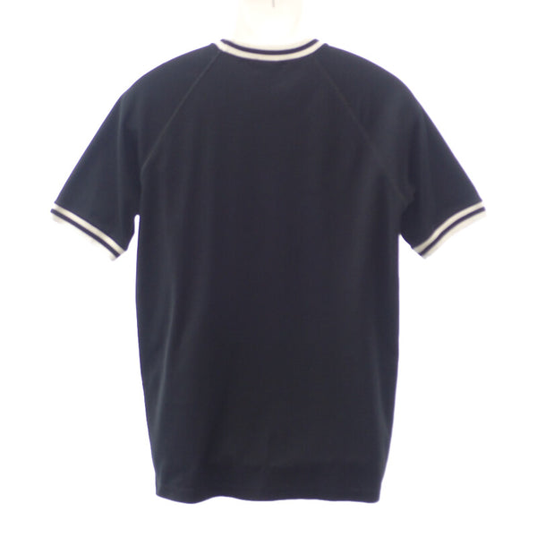 ルイヴィトン LOUIS VUITTON アップサイドダウン XL 半袖Ｔシャツ コットン ブラック ホワイト メンズ【中古】【ABランク】