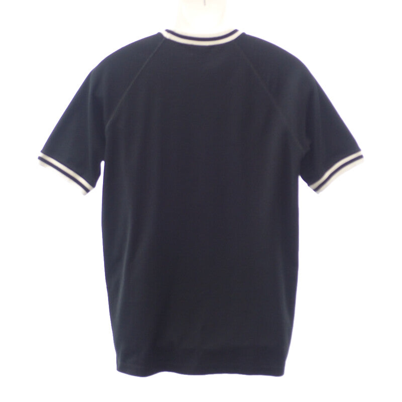ルイヴィトン LOUIS VUITTON アップサイドダウン XL 半袖Ｔシャツ コットン ブラック ホワイト メンズ【中古】【ABランク】