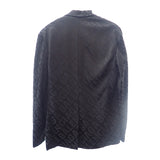 バレンシアガ BALENCIAGA フルイドジャガード L 671671_TIO381_000 テーラードジャケット ポリエステル レーヨン ブラック メンズ【中古】【Aランク】