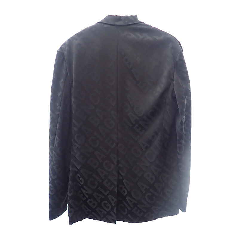 バレンシアガ BALENCIAGA フルイドジャガード L 671671_TIO381_000 テーラードジャケット ポリエステル レーヨン ブラック メンズ【中古】【Aランク】