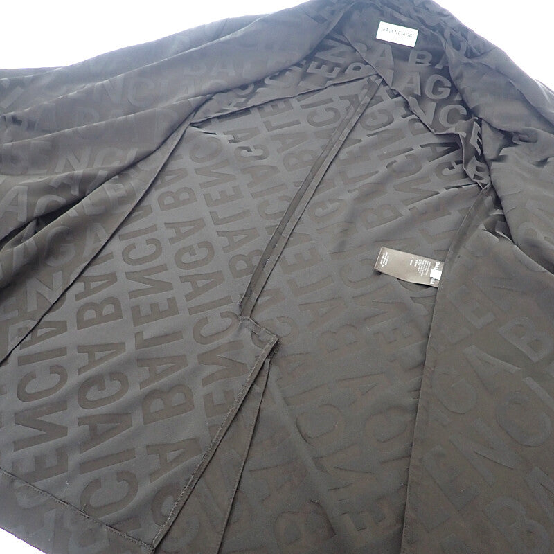 バレンシアガ BALENCIAGA フルイドジャガード L 671671_TIO381_000 テーラードジャケット ポリエステル レーヨン ブラック メンズ【中古】【Aランク】