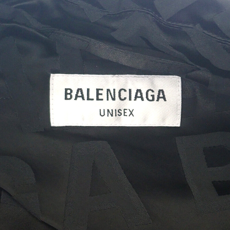 バレンシアガ BALENCIAGA フルイドジャガード L 671671_TIO381_000 テーラードジャケット ポリエステル レーヨン ブラック メンズ【中古】【Aランク】