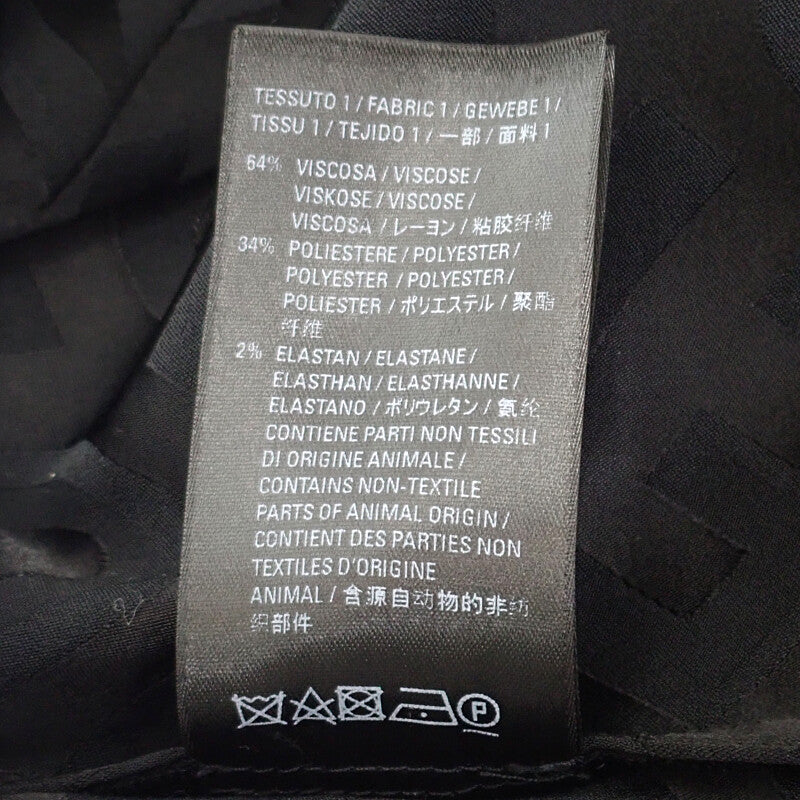 バレンシアガ BALENCIAGA フルイドジャガード L 671671_TIO381_000 テーラードジャケット ポリエステル レーヨン ブラック メンズ【中古】【Aランク】