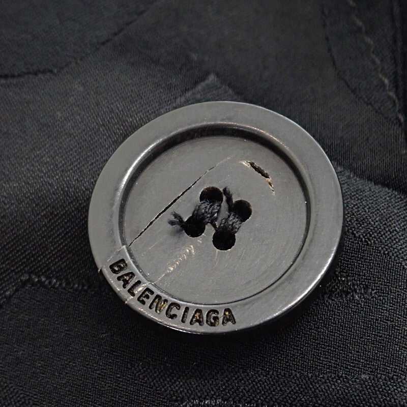 バレンシアガ BALENCIAGA フルイドジャガード L 671671_TIO381_000 テーラードジャケット ポリエステル レーヨン ブラック メンズ【中古】【Aランク】