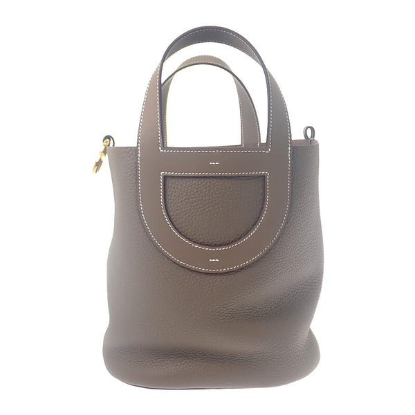 エルメス HERMES イン・ザ・ループ 23 K刻印 ハンドバッグ トリヨンクレマンス エトゥープ ベージュ系 ゴールド金具 レディース【中古】【Sランク】