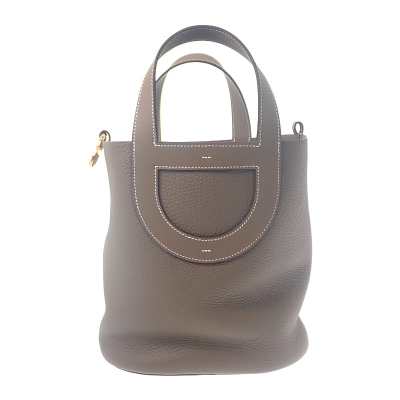 エルメス HERMES イン・ザ・ループ 23 K刻印 ハンドバッグ トリヨンクレマンス エトゥープ ベージュ系 ゴールド金具 レディース【中古】【Sランク】