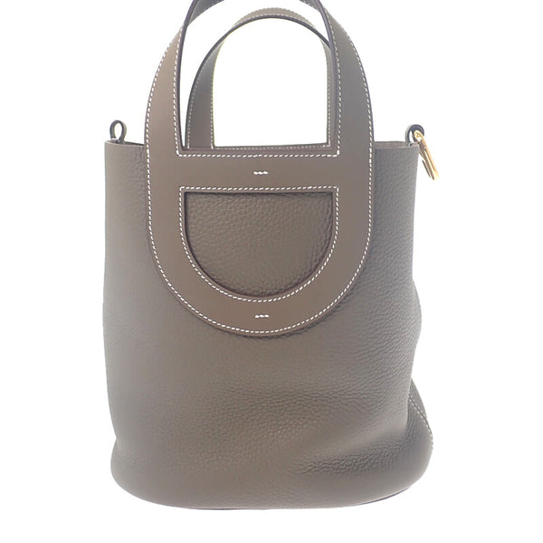 エルメス HERMES イン・ザ・ループ 23 K刻印 ハンドバッグ トリヨンクレマンス エトゥープ ベージュ系 ゴールド金具 レディース【中古】【Sランク】