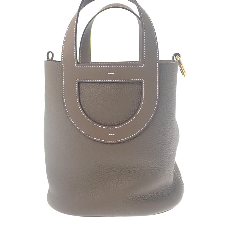 エルメス HERMES イン・ザ・ループ 23 K刻印 ハンドバッグ トリヨンクレマンス エトゥープ ベージュ系 ゴールド金具 レディース【中古】【Sランク】