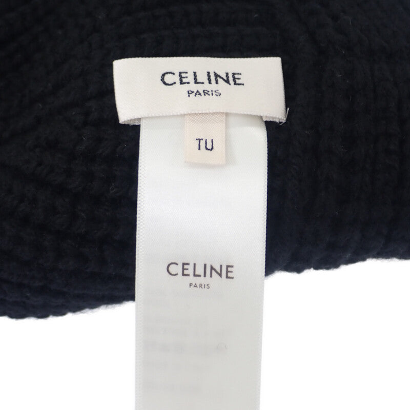 セリーヌ CELINE バケット 2A47T384D ハット カシミヤ ブラック TU レディース【中古】【Aランク】