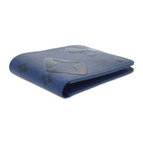 ルイヴィトン LOUIS VUITTON ポルトフォイユ・スレンダー M82307 二つ折り財布 モノグラムアクアガーデン ブルー メンズ【中古】【Aランク】