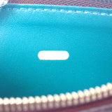 ロエベ LOEWE ノット コインカードホルダー CEM1Z40X01 カードケース シャイニーナパカーフ バーガンディ エメラルドグリーン ゴールド金具 レディース【中古】【ABランク】