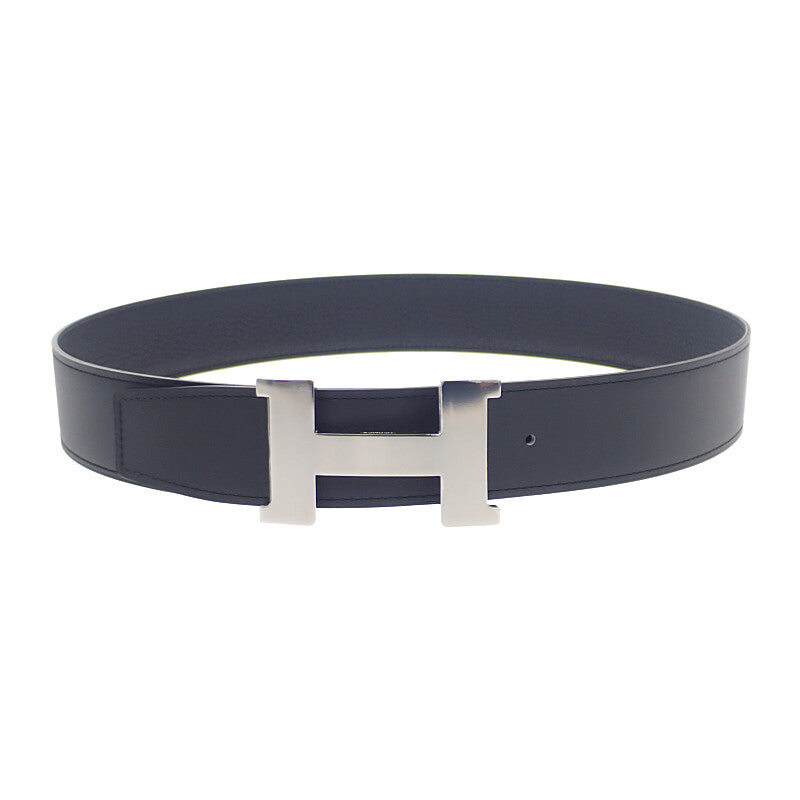 エルメス HERMES コンスタンスリバーシブル 80 ベルト トゴ ブラック シルバー金具 レディース【中古】【SAランク】