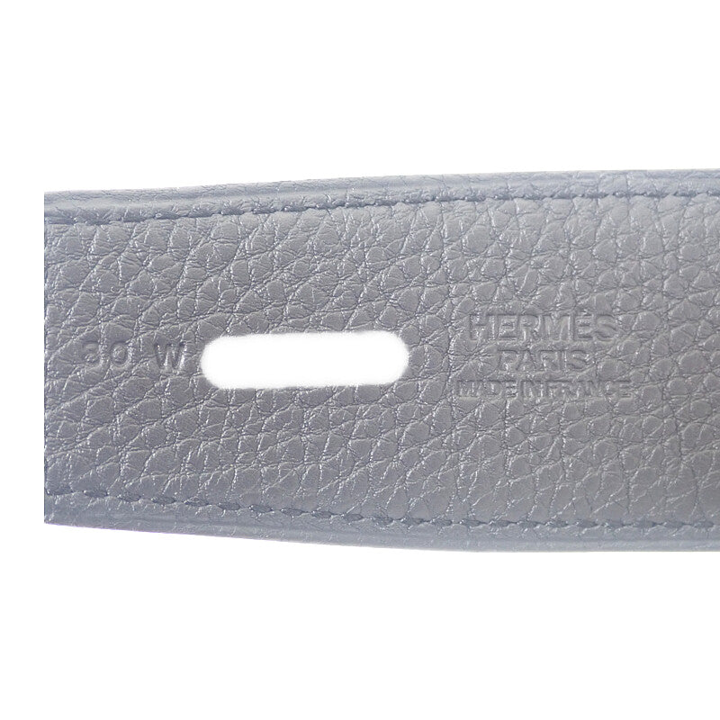 エルメス HERMES コンスタンスリバーシブル 80 ベルト トゴ ブラック シルバー金具 レディース【中古】【SAランク】