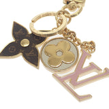 ルイヴィトン LOUIS VUITTON スプリングストリート バッグチャーム M01187 モノグラム キーホルダー メタル ゴールド ピンク ブラウン レディース【中古】【Aランク】