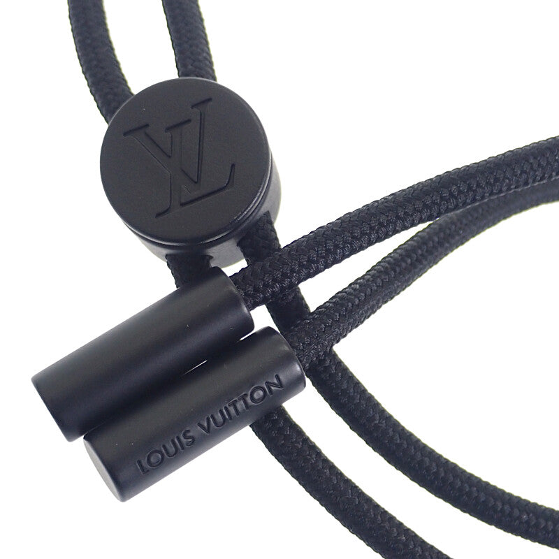 ルイヴィトン LOUIS VUITTON レースアップ・ポーチ M12601 ショルダーバッグ モノグラムシャドウ ブラック メンズ レディース【中古】【Aランク】