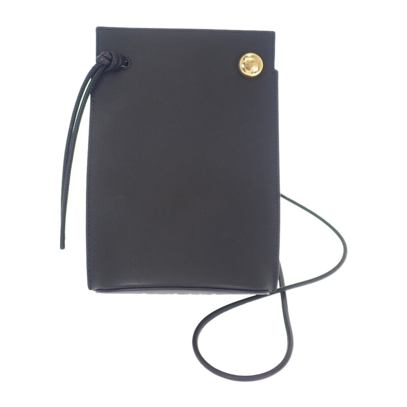 ロエベ LOEWE ペブル ダイスポケット CPBPR12X01 ショルダーバッグ クラシックカーフ ブラック ゴールド金具 レディース【中古】【Aランク】