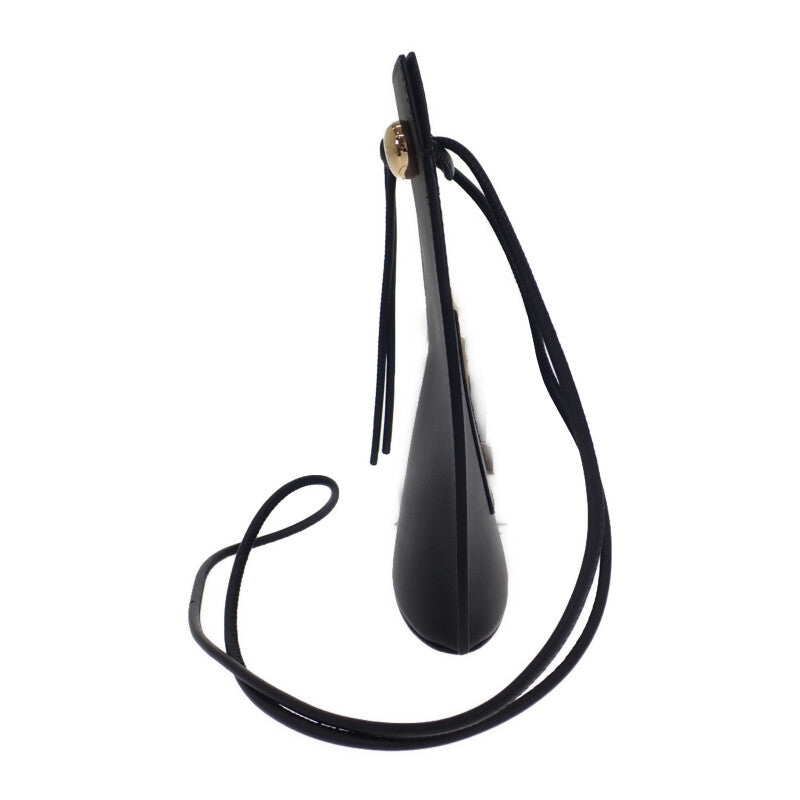 ロエベ LOEWE ペブル ダイスポケット CPBPR12X01 ショルダーバッグ クラシックカーフ ブラック ゴールド金具 レディース【中古】【Aランク】