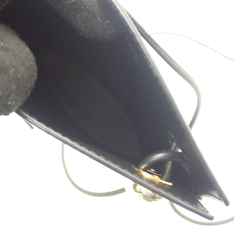 ロエベ LOEWE ペブル ダイスポケット CPBPR12X01 ショルダーバッグ クラシックカーフ ブラック ゴールド金具 レディース【中古】【Aランク】