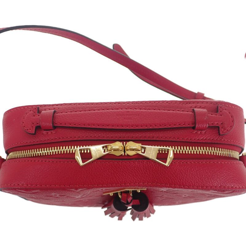 ルイヴィトン LOUIS VUITTON サントンジュ M44606 ショルダーバッグ モノグラムアンプラント レッド スカーレット ゴールド金具 レディース【中古】【Aランク】