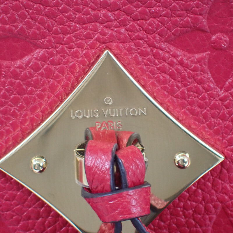 ルイヴィトン LOUIS VUITTON サントンジュ M44606 ショルダーバッグ モノグラムアンプラント レッド スカーレット ゴールド金具 レディース【中古】【Aランク】