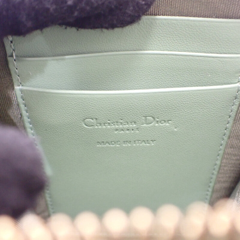 ディオール Dior Call'in Dior フォンホルダー S0872ONMJ_M59H ショルダーバッグ ラムスキン ミントグリーン ゴールド金具 レディース【中古】【Aランク】