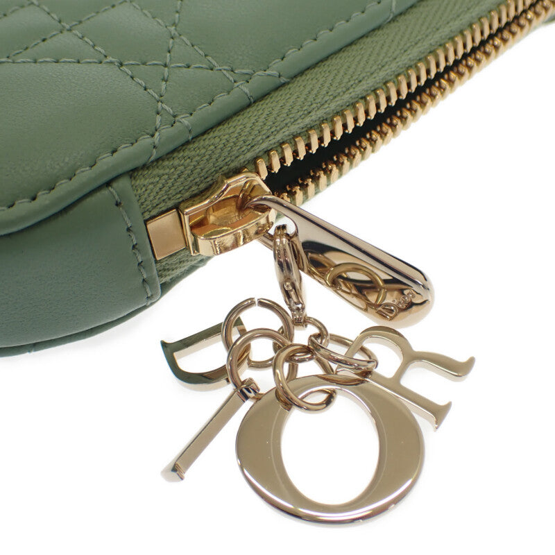 ディオール Dior Call'in Dior フォンホルダー S0872ONMJ_M59H ショルダーバッグ ラムスキン ミントグリーン ゴールド金具 レディース【中古】【Aランク】