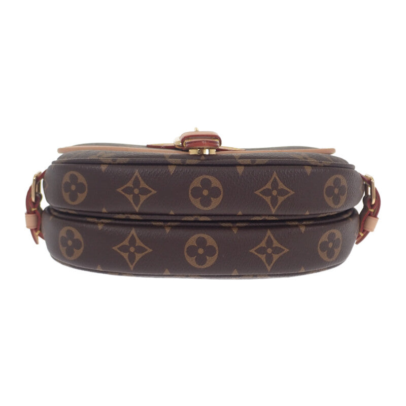 ルイヴィトン LOUIS VUITTON ソミュールBB M46740 モノグラム ショルダーバッグ モノグラムキャンバス ヌメ革 ブラウン ゴールド金具 レディース【中古】【Aランク】