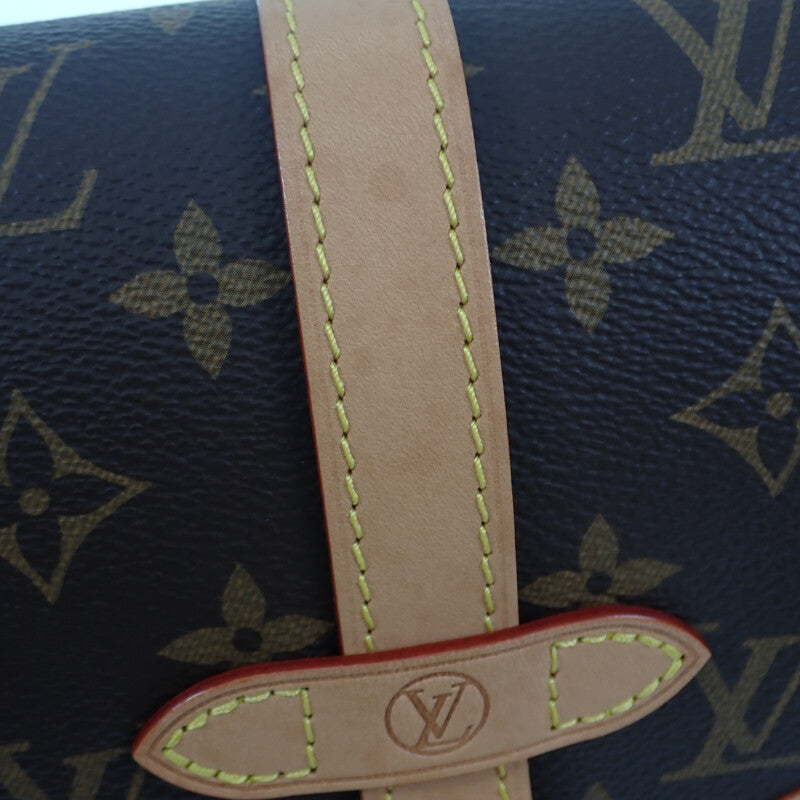 ルイヴィトン LOUIS VUITTON ソミュールBB M46740 モノグラム ショルダーバッグ モノグラムキャンバス ヌメ革 ブラウン ゴールド金具 レディース【中古】【Aランク】