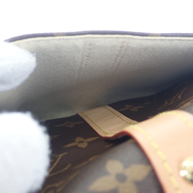 ルイヴィトン LOUIS VUITTON ソミュールBB M46740 モノグラム ショルダーバッグ モノグラムキャンバス ヌメ革 ブラウン ゴールド金具 レディース【中古】【Aランク】