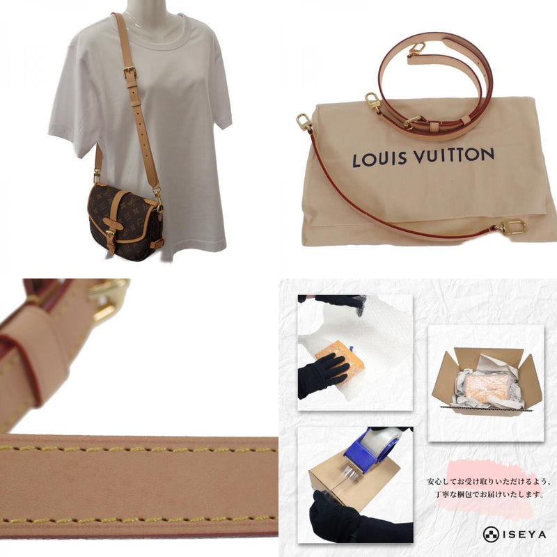 ルイヴィトン LOUIS VUITTON ソミュールBB M46740 モノグラム ショルダーバッグ モノグラムキャンバス ヌメ革 ブラウン ゴールド金具 レディース【中古】【Aランク】