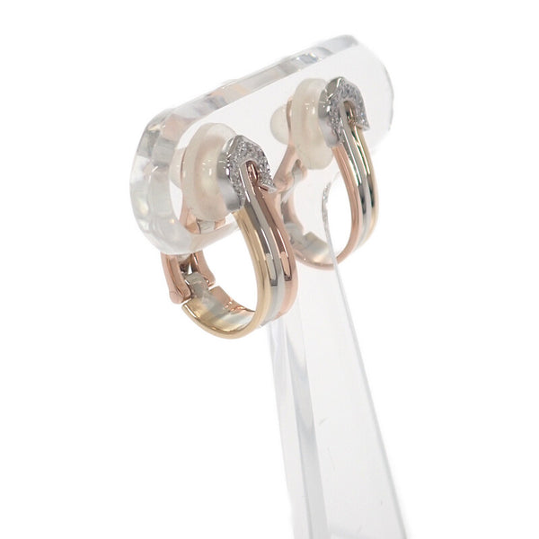 カルティエ CARTIER 2C イヤリング トリニティ イヤリング K18イエローゴールド K18ピンクゴールド K18ホワイトゴールド 3カラー ダイヤモンド レディース【中古】【Aランク】