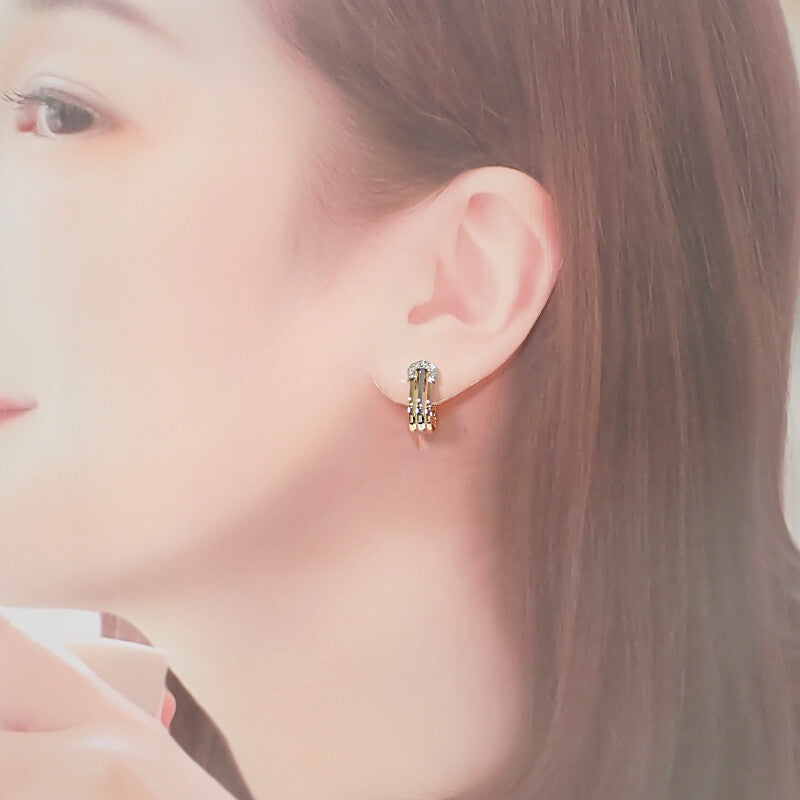 カルティエ CARTIER 2C イヤリング トリニティ イヤリング K18イエローゴールド K18ピンクゴールド K18ホワイトゴールド 3カラー ダイヤモンド レディース【中古】【Aランク】