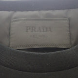 プラダ PRADA ジャージーTシャツ XXXXL UTN661_11CK_F0002_S_221 半袖Ｔシャツ コットン ナイロン ブラック シルバー金具 メンズ【中古】【Aランク】