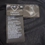 プラダ PRADA ジャージーTシャツ XXXXL UTN661_11CK_F0002_S_221 半袖Ｔシャツ コットン ナイロン ブラック シルバー金具 メンズ【中古】【Aランク】
