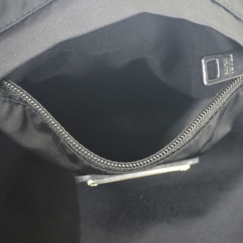 プラダ PRADA ジャージーTシャツ XXXXL UTN661_11CK_F0002_S_221 半袖Ｔシャツ コットン ナイロン ブラック シルバー金具 メンズ【中古】【Aランク】