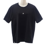 ジバンシー Givenchy ロゴ刺繍入り XL BM716G3YCD 半袖Ｔシャツ コットン ブラック レディース メンズ【中古】【ABランク】