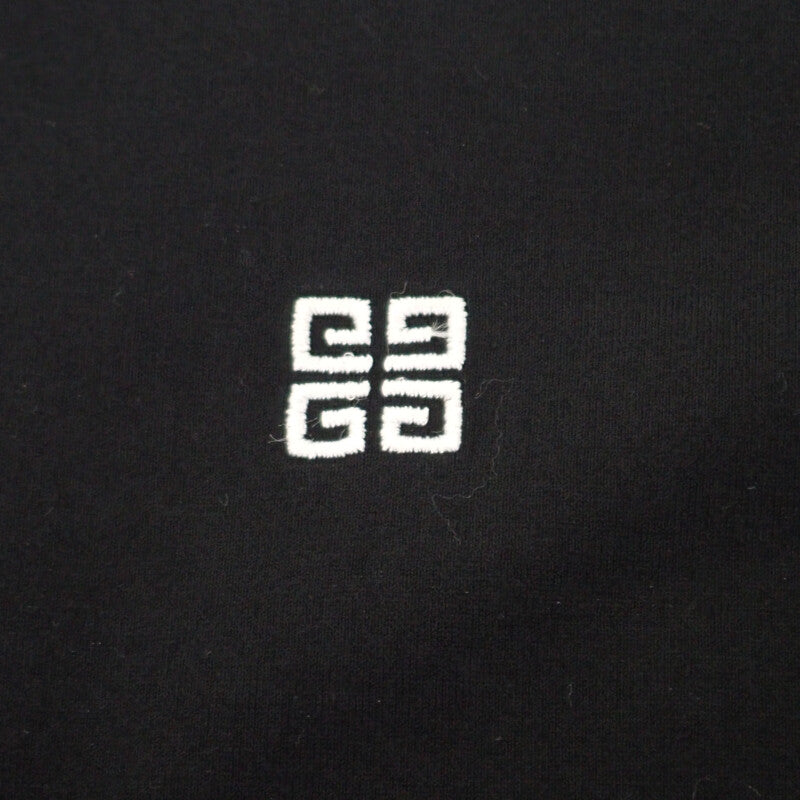 ジバンシー Givenchy ロゴ刺繍入り サイズXL BM716G3YCD 半袖Ｔシャツ クルーネック トップス コットン ブラック レディース メンズ【中古】【ABランク】 ジバンシー Givenchy ロゴ刺繍入り XL BM716G3YCD 半袖Tシャツ