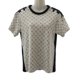 ルイヴィトン LOUIS VUITTON シルバーモノグラム Tシャツ L 半袖Ｔシャツ コットン ホワイト ブラック レディース【中古】【ABランク】
