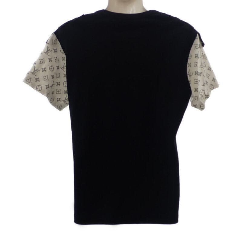 ルイヴィトン LOUIS VUITTON シルバーモノグラム Tシャツ L 半袖Ｔシャツ コットン ホワイト ブラック レディース【中古】【ABランク】
