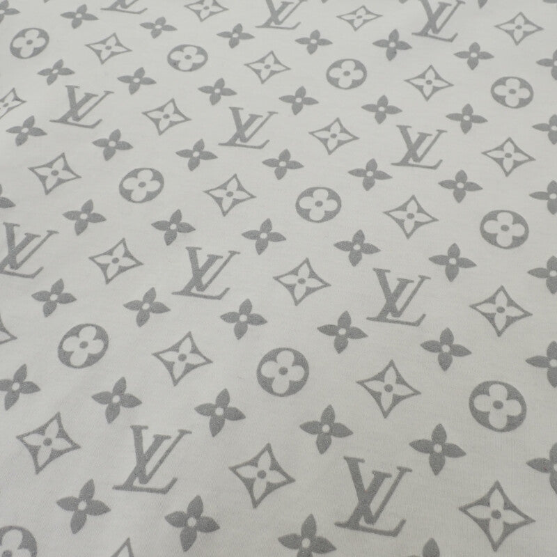 ルイヴィトン LOUIS VUITTON シルバーモノグラム Tシャツ L 半袖Ｔシャツ コットン ホワイト ブラック レディース【中古】【ABランク】
