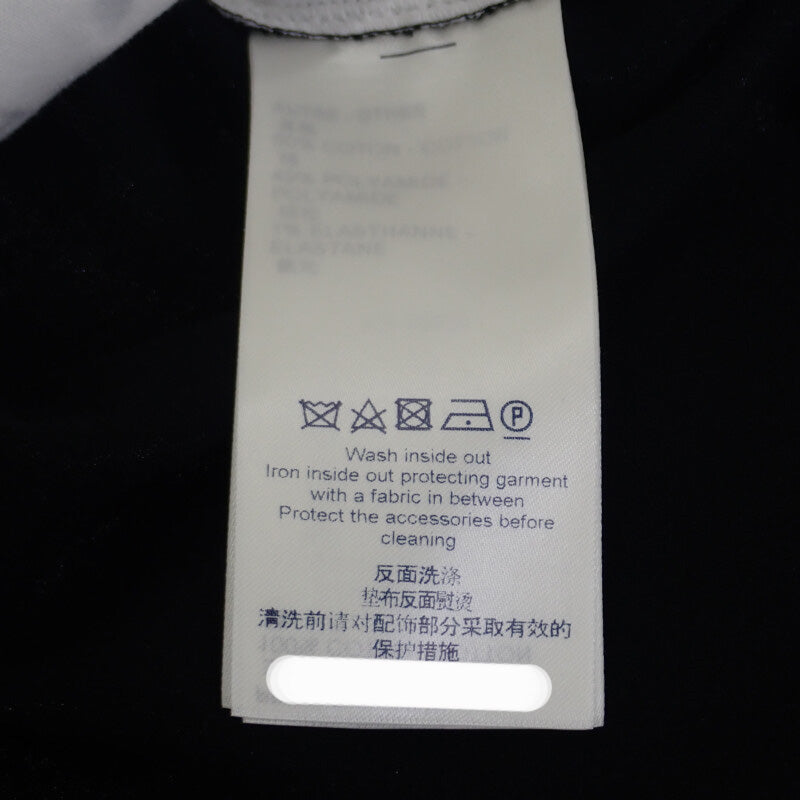 ルイヴィトン LOUIS VUITTON シルバーモノグラム Tシャツ L 半袖Ｔシャツ コットン ホワイト ブラック レディース【中古】【ABランク】