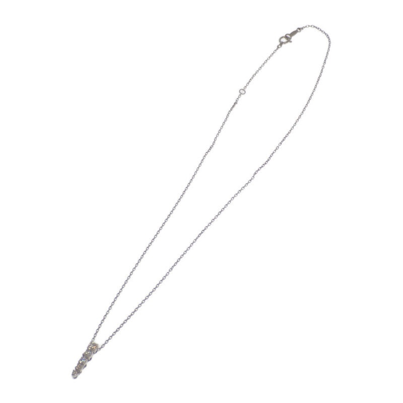 ミキモト MIKIMOTO グラデーション ネックレス K18ホワイトゴールド ダイヤモンド レディース【中古】【Aランク】
