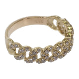 デザインジュエリー 14号 リング K18イエローゴールド ダイヤモンド レディース【中古】【Aランク】