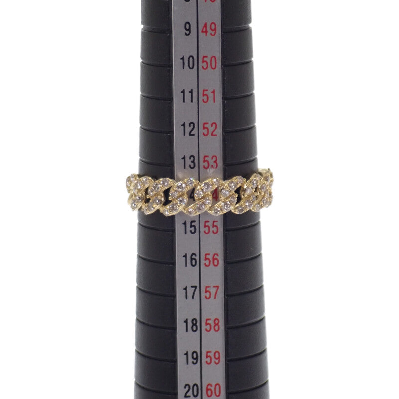 デザインジュエリー 14号 リング K18イエローゴールド ダイヤモンド レディース【中古】【Aランク】